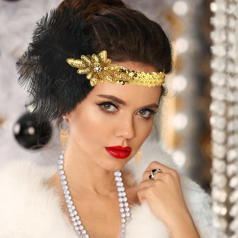 FEPITO 1920s Accessories Set for Women Flapper - Image 4